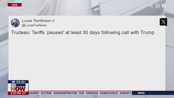 Tariffs against Canada paused for 30 days