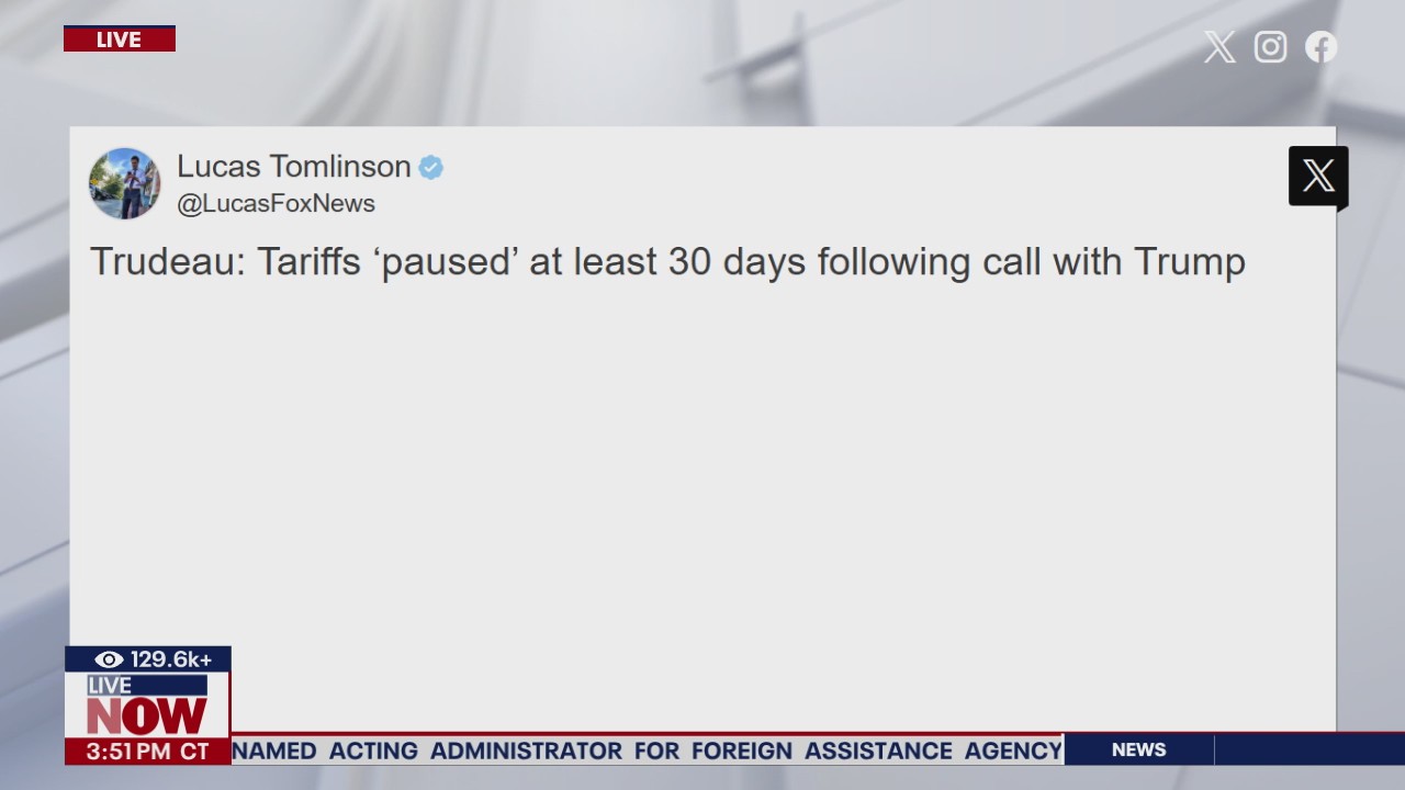 Tariffs against Canada paused for 30 days