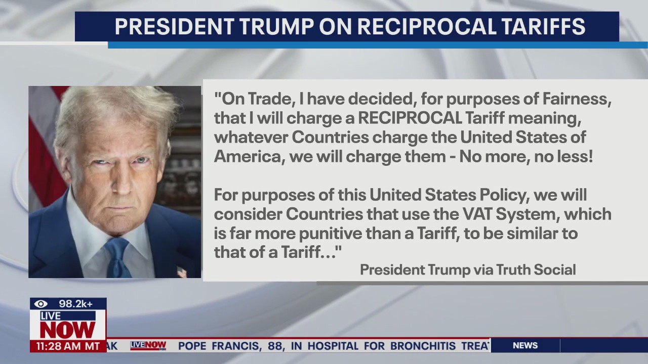 President Trump to charge reciprocal tariffs