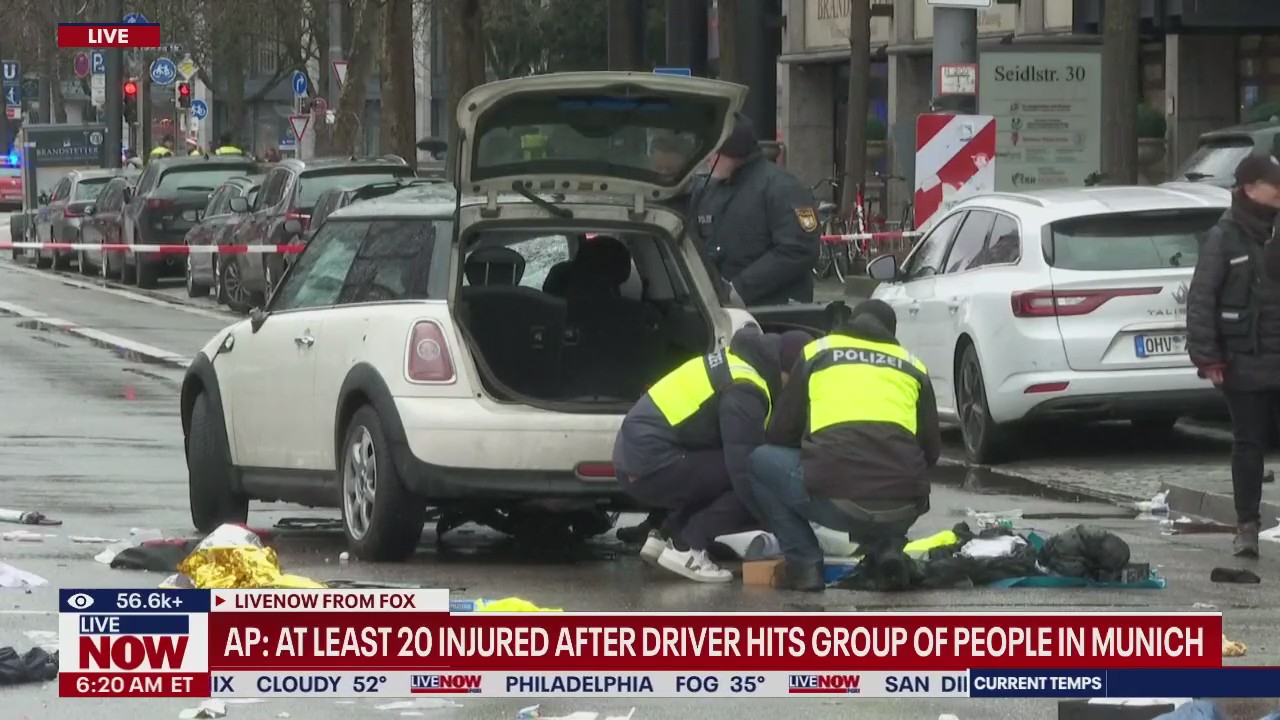 Driver hits group in Munich, at least 20 injured