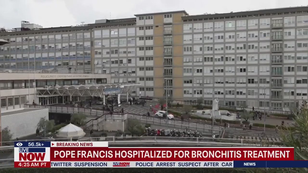 Pope Francis hospitalized for bronchitis