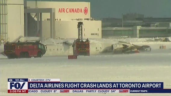 Delta Air Lines plane crashes amid strong winds