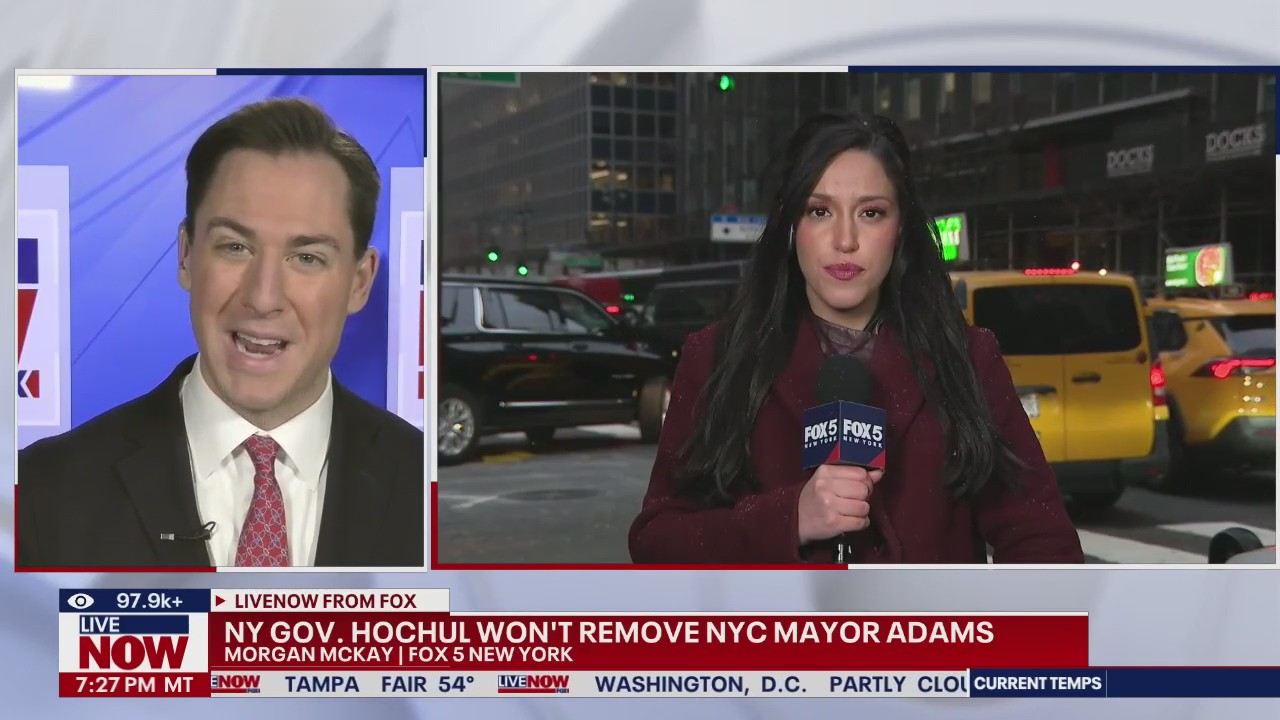 NY Gov. Hochul won't remove NYC Mayor Eric Adams