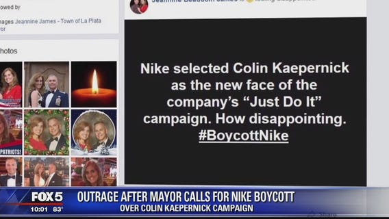 Mayor causes uproar after Facebook post calls for Nike boycott over Colin Kaepernick ad campaign