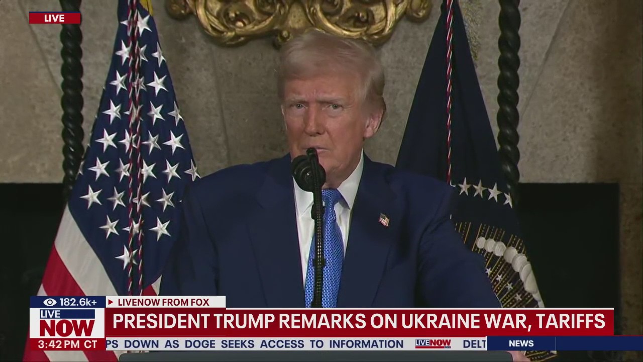 Full Trump remarks on Ukraine war, tariffs