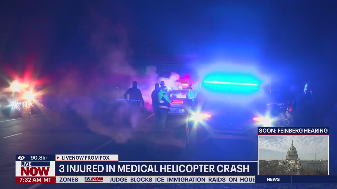 3 injured in medical helicopter crash