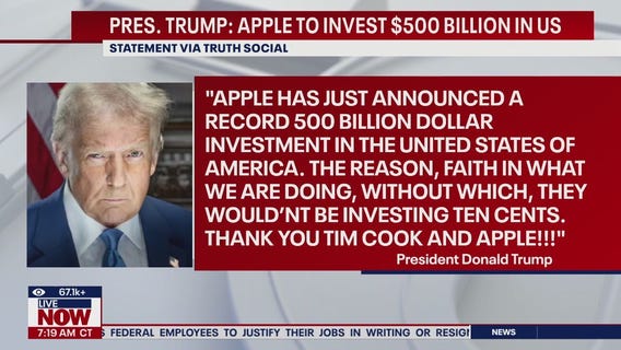 President Trump: Apple to invest billions in U.S