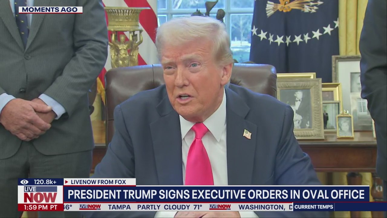 Trump talks about DOGE emails, Musk from Oval Office