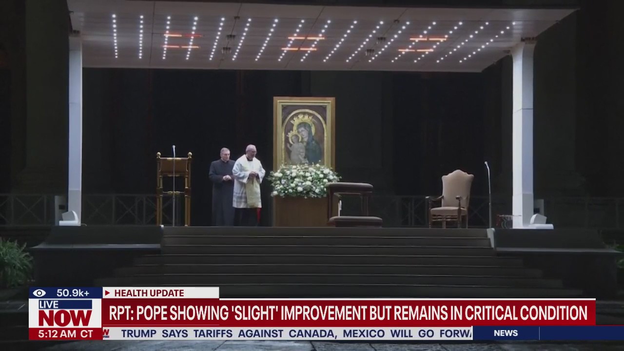 Pope showing 'slight' improvement