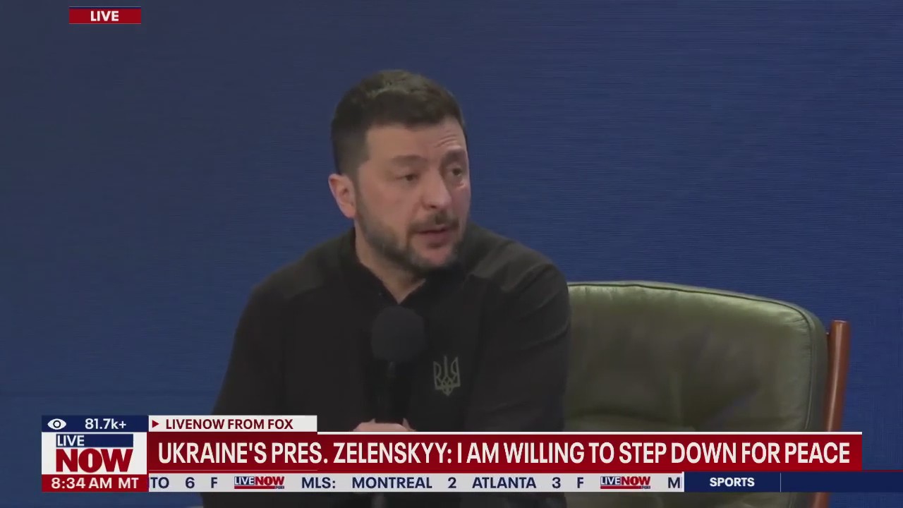 Ukraine's Zelenskyy ready to 'step down' if...