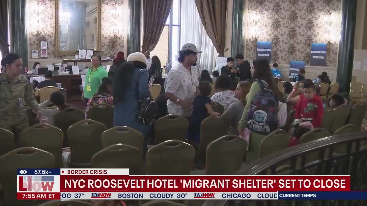 Migrant shelter at Roosevelt Hotel in NYC to close