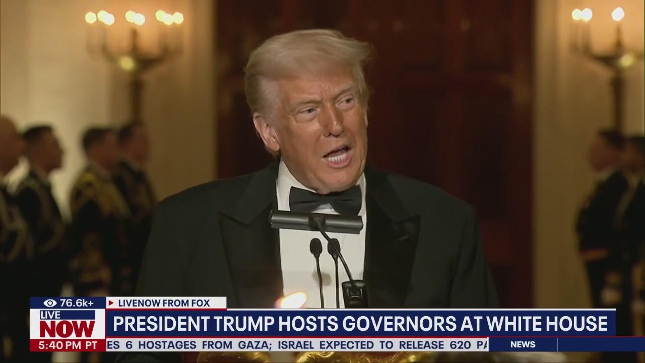 President Trump hosts governors at White House