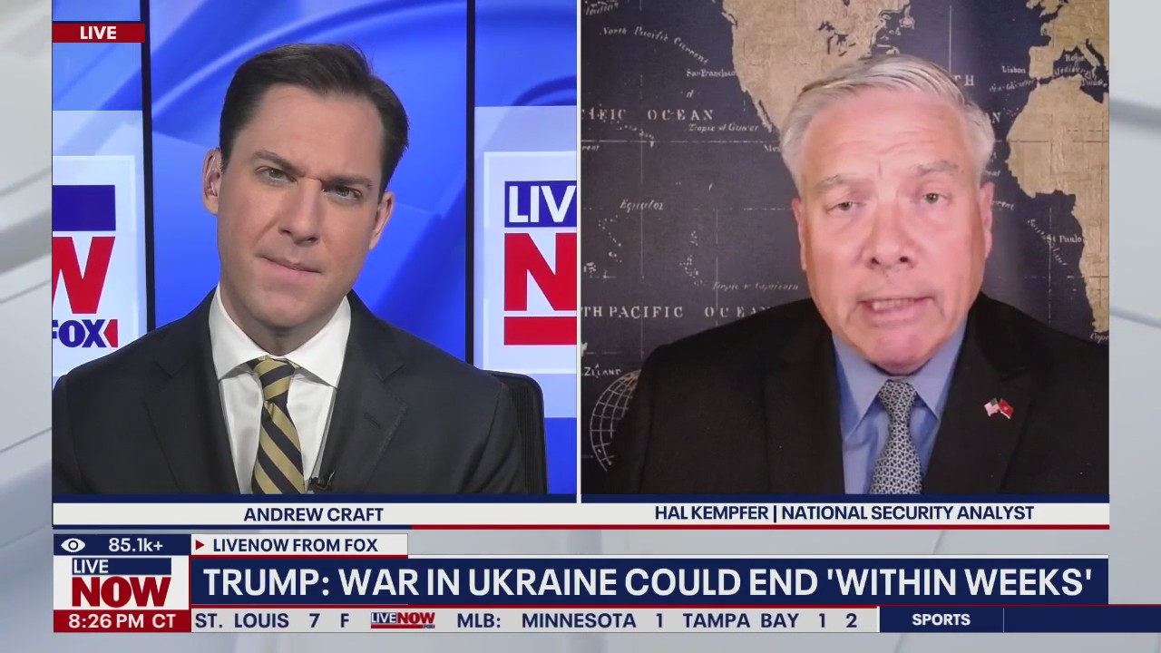 War in Ukraine could end 'within weeks,' Trump says