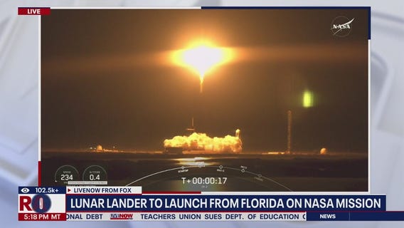 Lunar lander launches from Florida on NASA mission