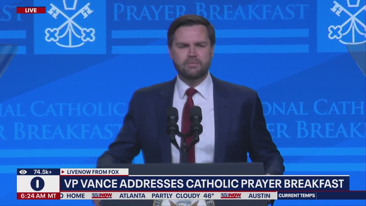 Vance speaks at National Catholic Prayer Breakfast
