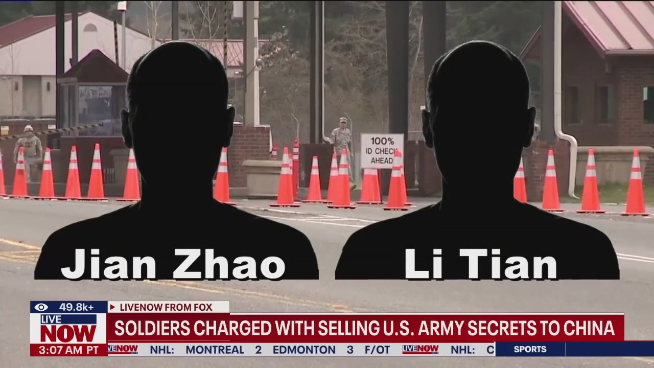 Soldiers charged for selling army secrets to China