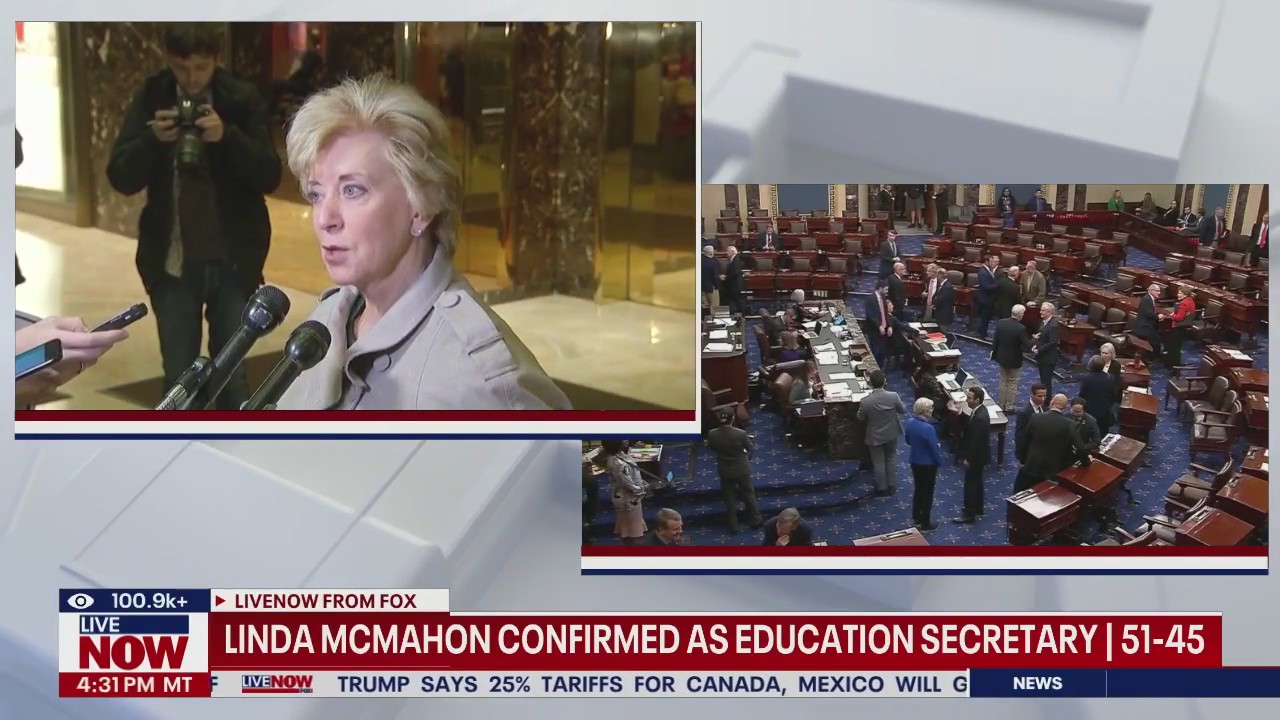 Linda McMahon confirmed as Education Secretary