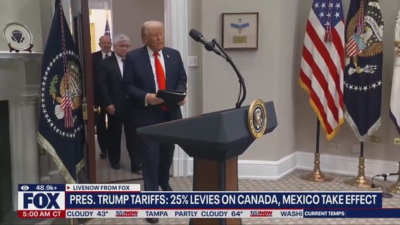 Trump's 25% tariffs on Mexico & Canada in effect