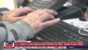 US adds 151K new jobs in Trump's first full month