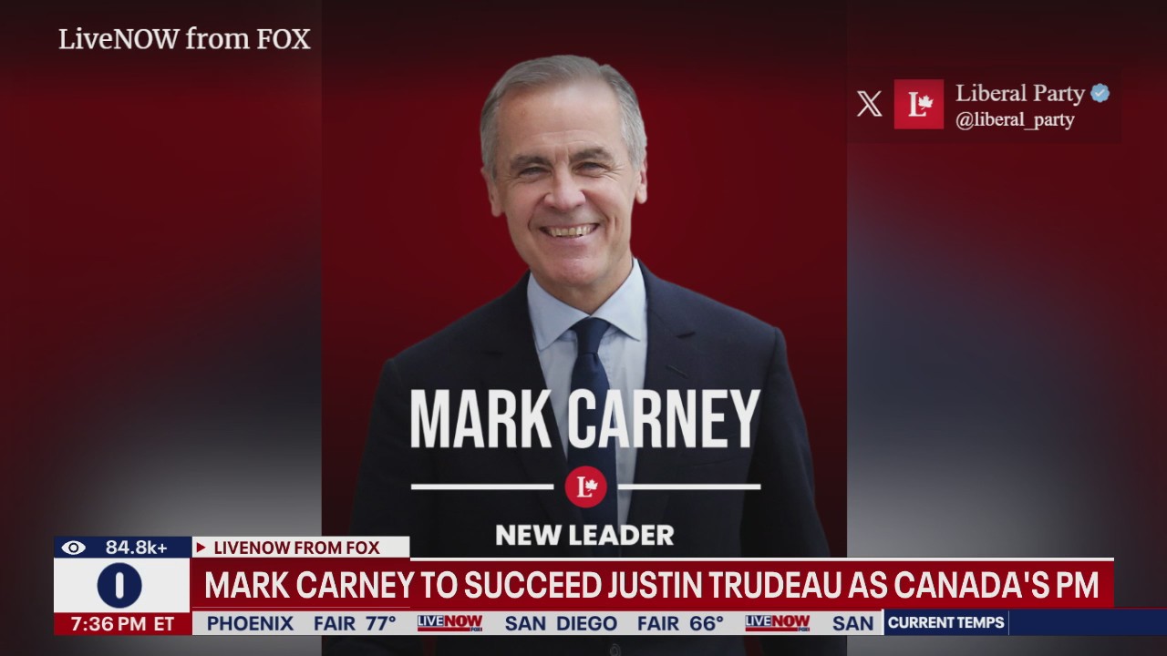 Mark Carney to succeed Trudeau as Canada's PM