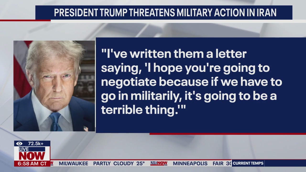 Trump threatens military action in Iran