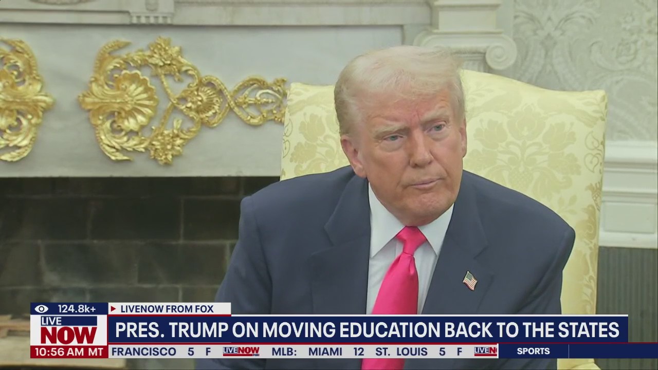 Trump speaks on Education Department cuts
