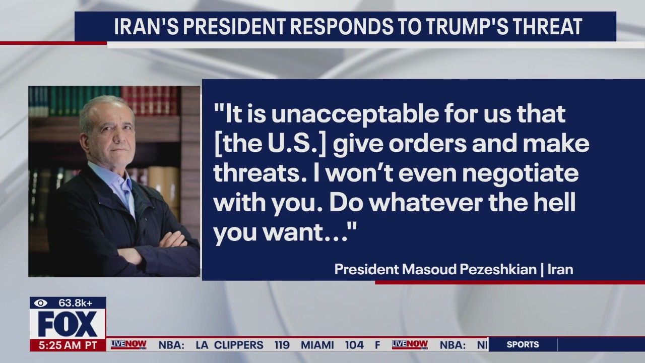 Iran's president responds to Trump's threats