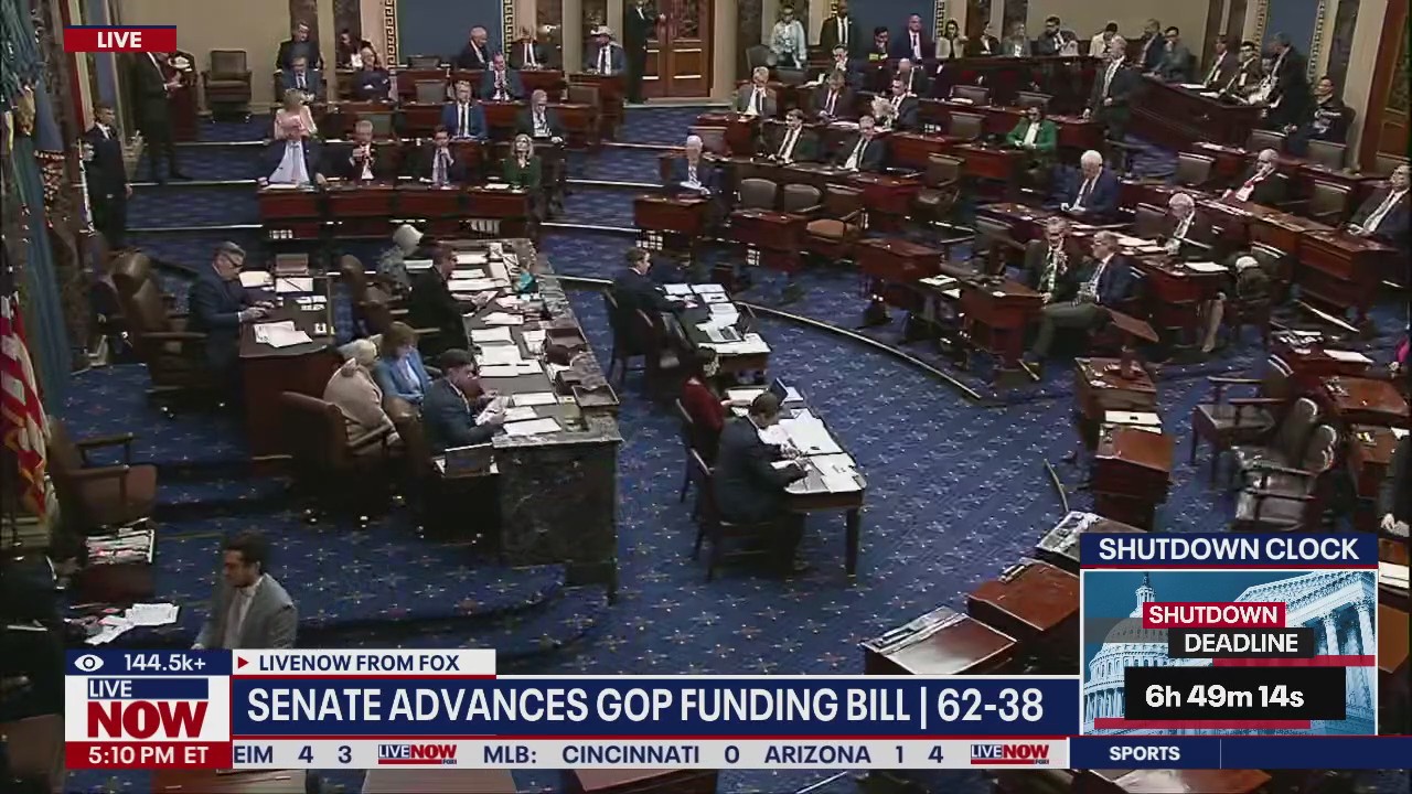 Senate votes to advance GOP funding bill 62-38