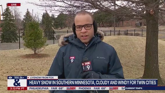 Heavy snow in southern Minnesota