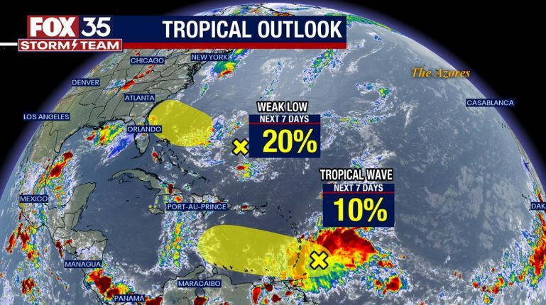 2 areas being watched for tropical activity | FOX 35 Orlando