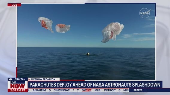 Astronauts return with splashdown off Gulf Coast