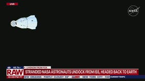 NASA astronauts undock from ISS
