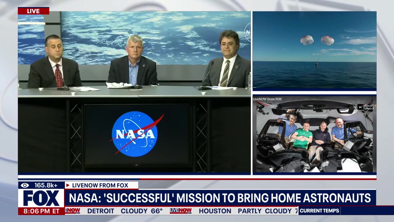 NASA officials speak after astronauts' return