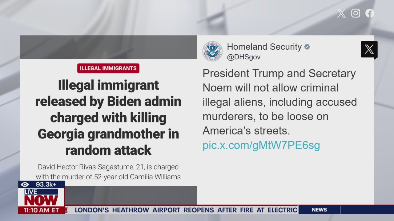 Trump, Noem accuse migrant of murder