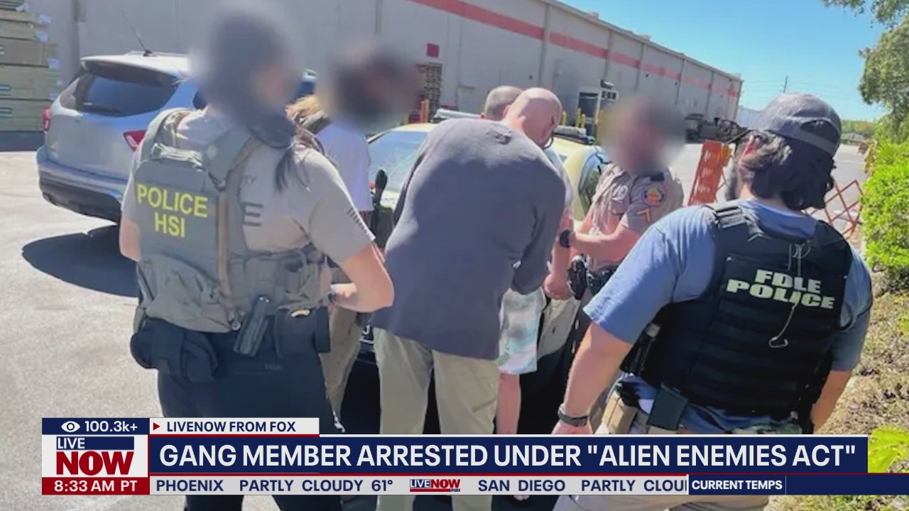 Alleged gang member arrested under Alien Enemies Act
