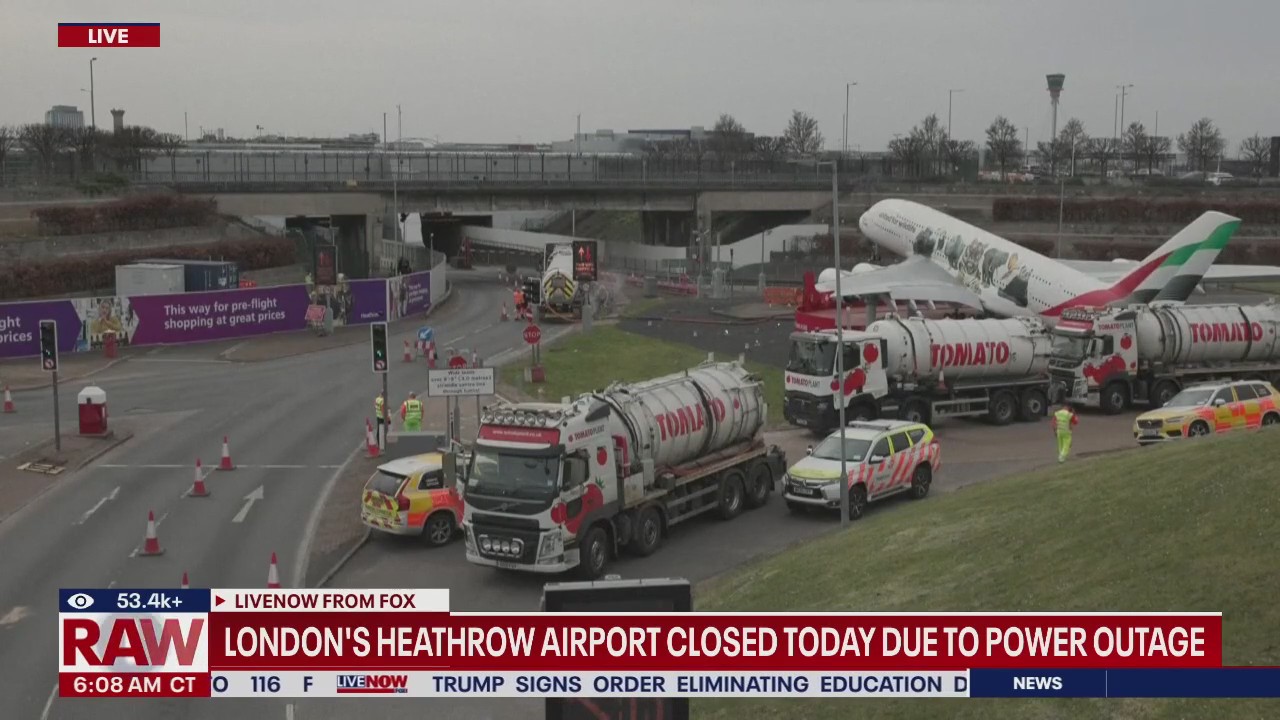 London's Heathrow airport closed due to power outage