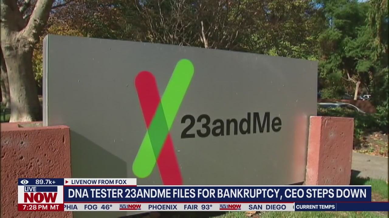 DNA tester 23andMe files bankruptcy; CEO steps down