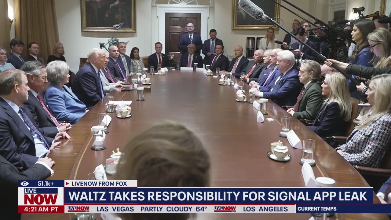 Mike Waltz takes responsibility for signal app leak