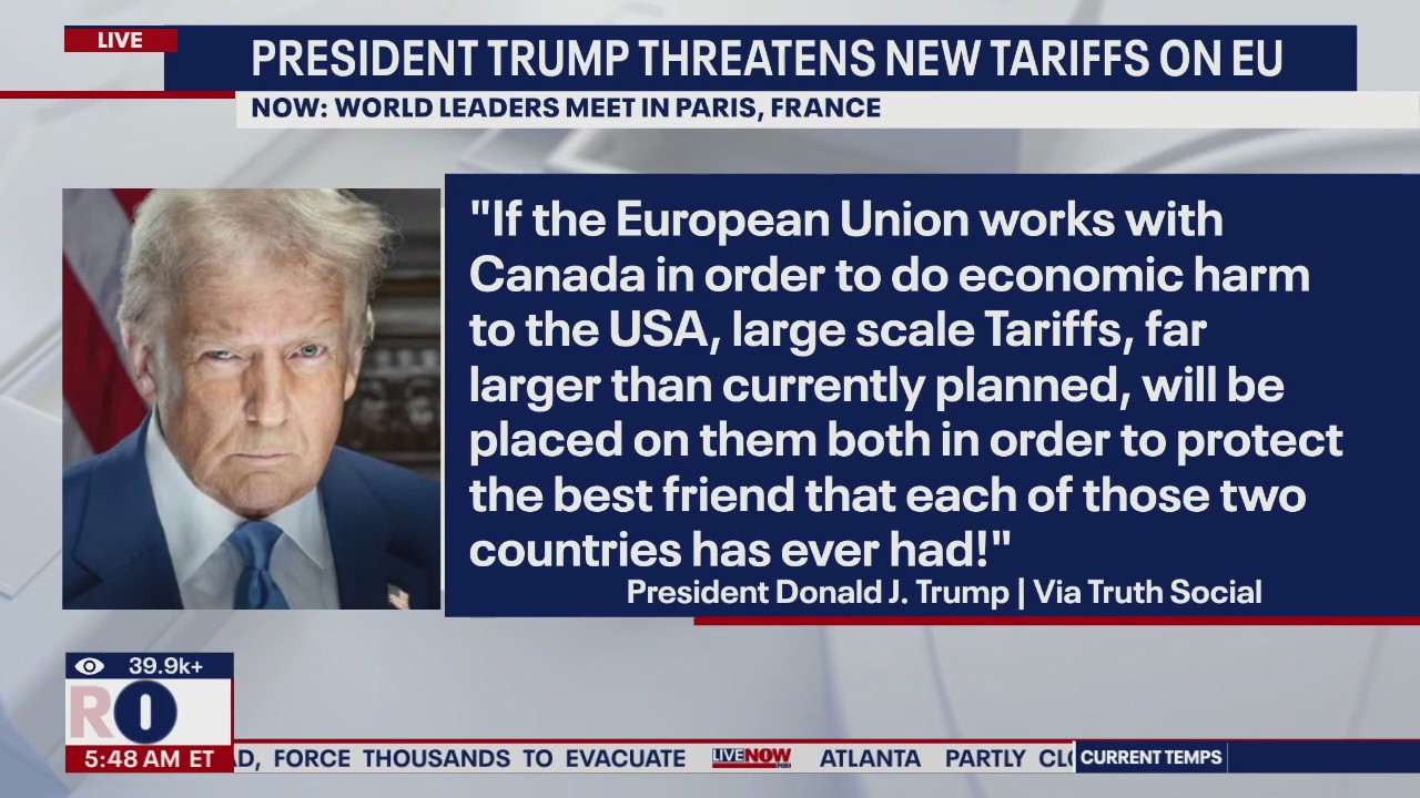 Pres. Trump threatens larger tariffs on the EU