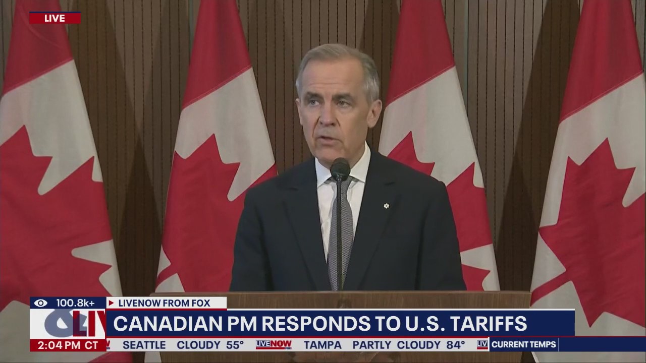 Canadian PM Mark Carney responds to U.S. tariffs