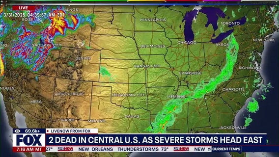 2 dead in central U.S. as severe storms head east