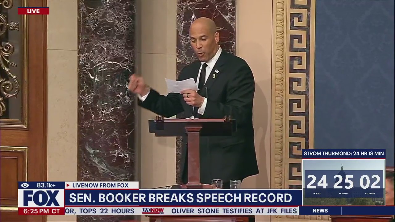 Sen. Cory Booker breaks speech record
