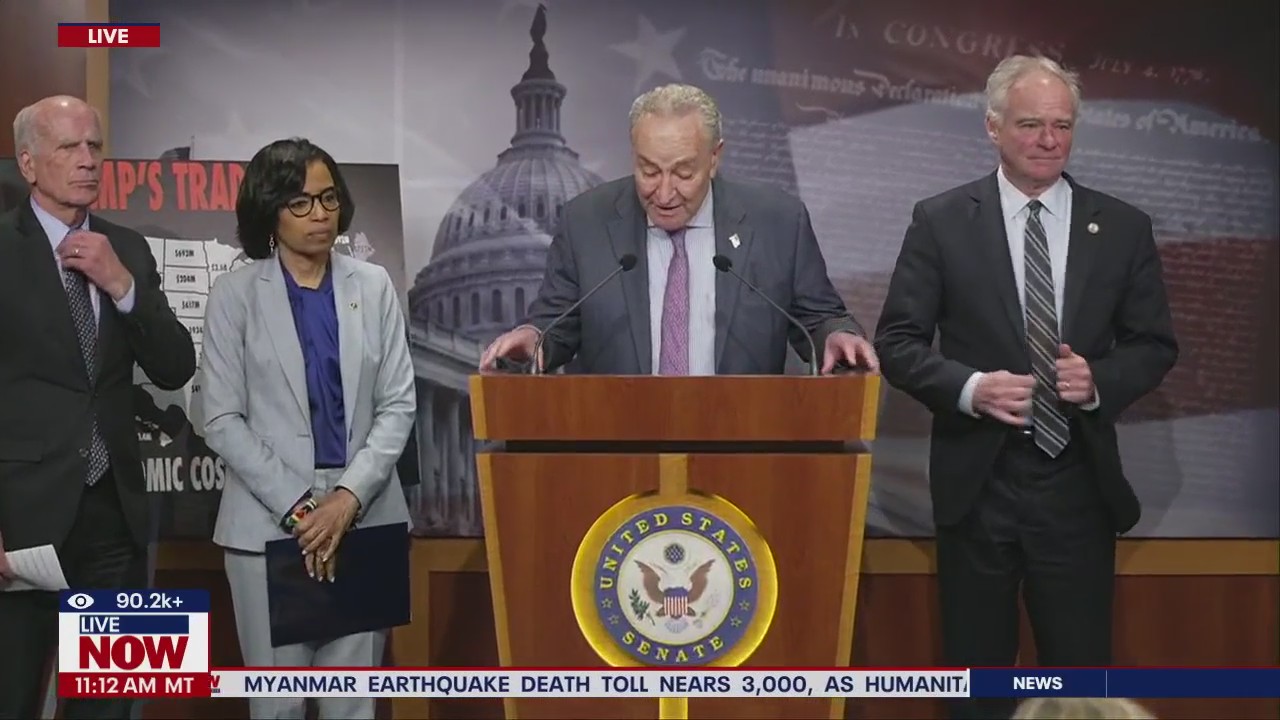 Senate democrats speak on worldwide tariffs