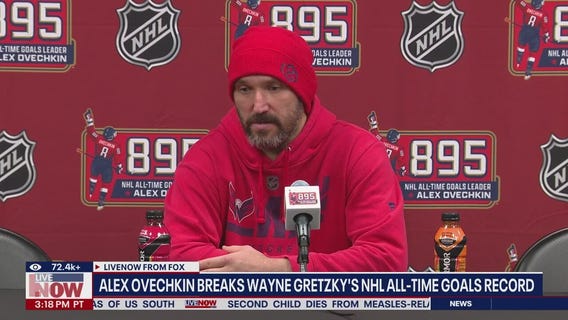 Ovechkin breaks Wayne Gretzky's NHL goals record