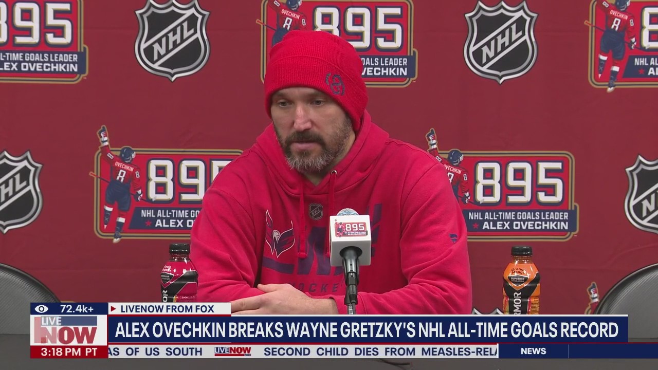 Ovechkin breaks Wayne Gretzky's NHL goals record
