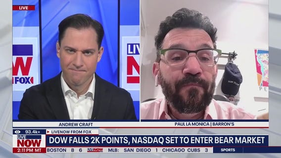 Dow plunges 2,200 points Friday