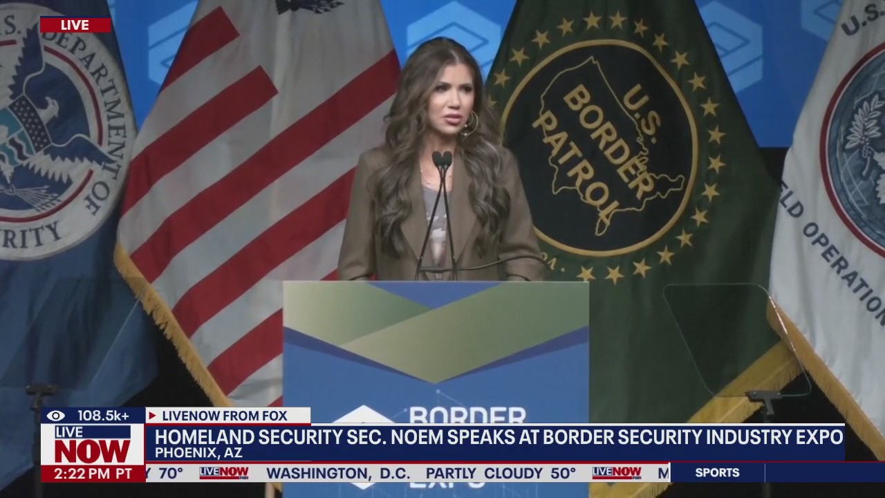 DHS Secretary Kristi Noem speaks on border security