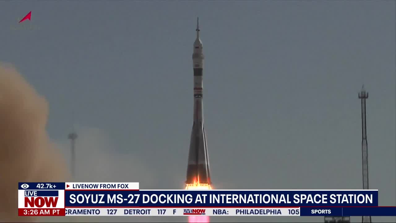 Soyuz MS-27 launch and docking at ISS