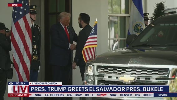 El Salvador president arrives at the White House