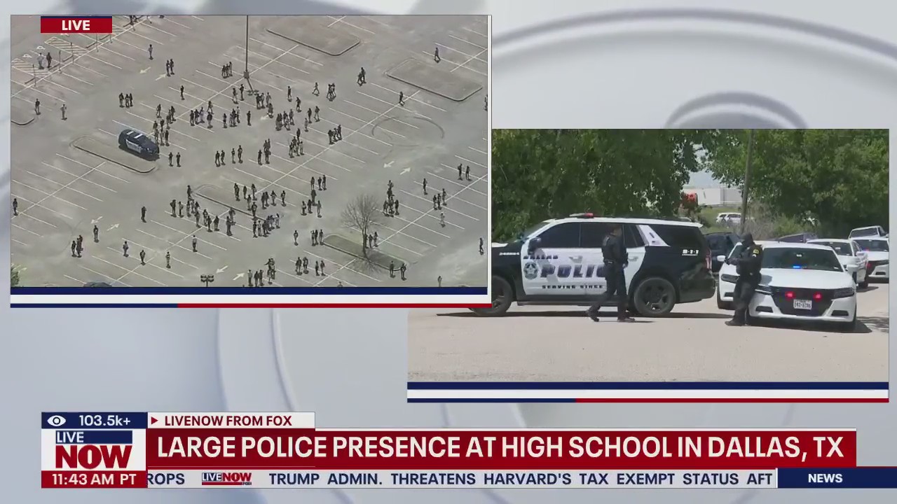 Massive police response at Dallas, TX high school